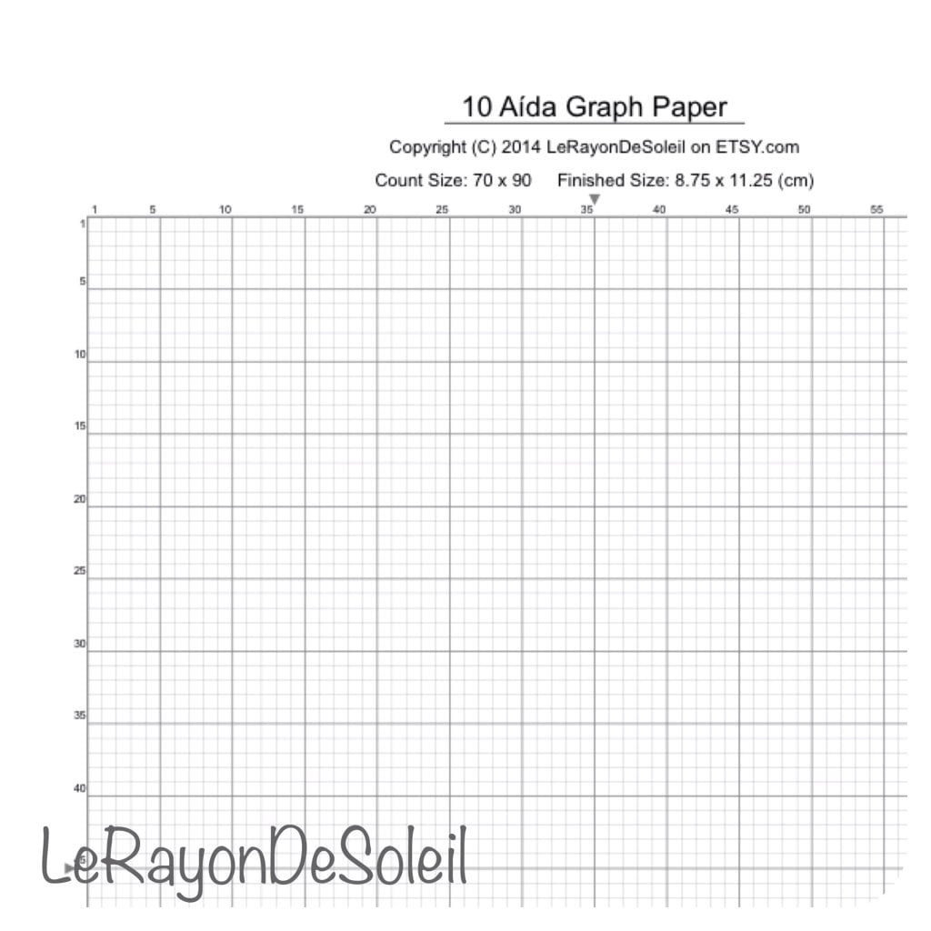 aida 10 cross stitch graph paper grid template