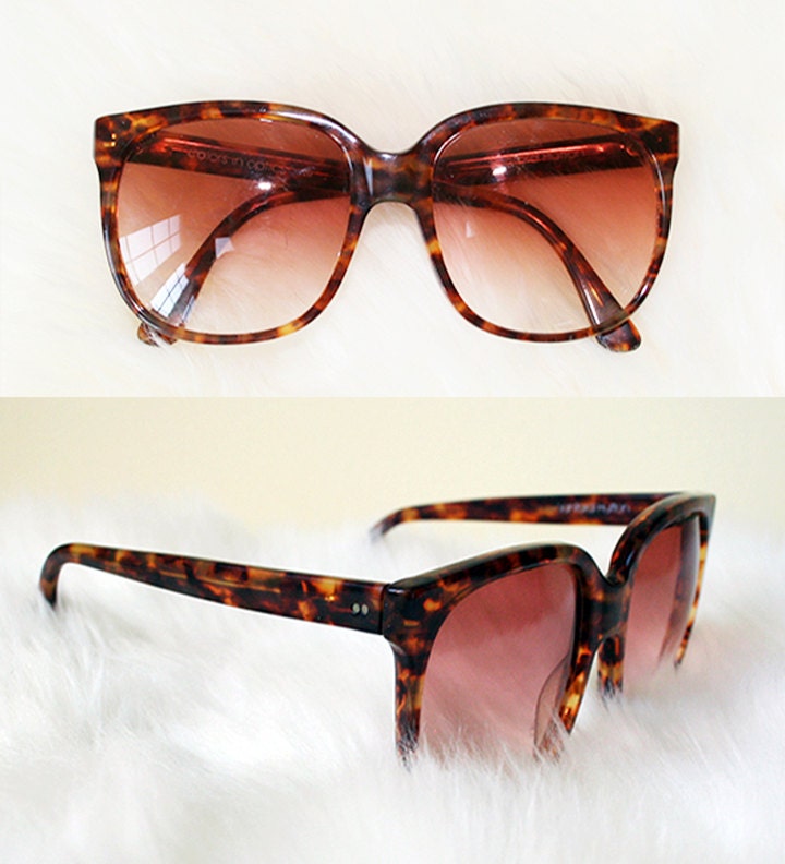 Vintage 70s 80s Sanford Hutton Tortoise Sunglasses Colors In