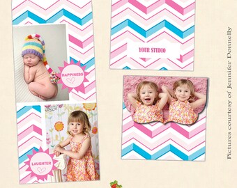 INSTANT DOWNLOAD 5x5 Folded Luxe Card Template - Happy Holidays - CA032
