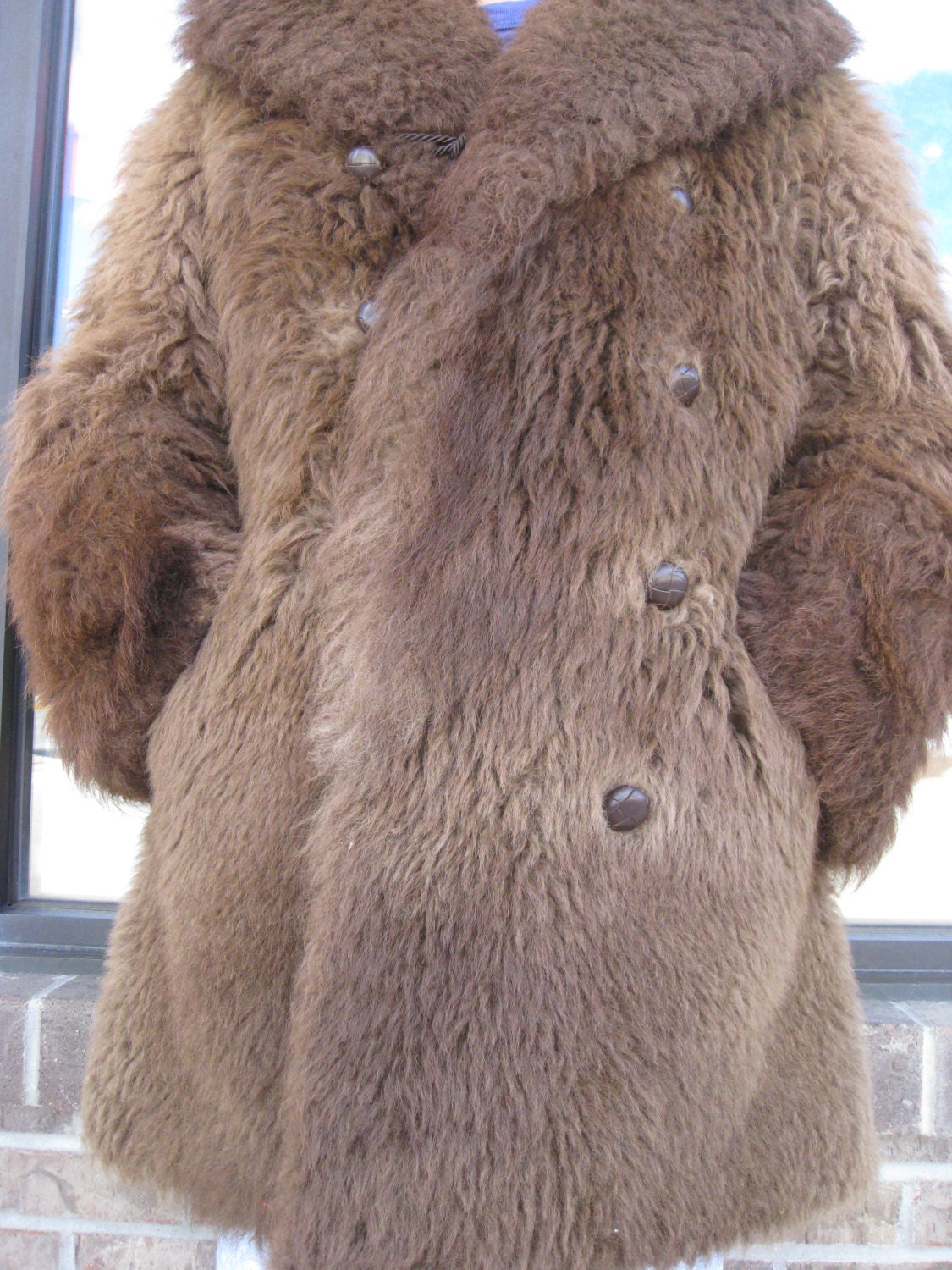 1890s Mens Authentic Buffalo Fur Coat Or by kathysfuncreations