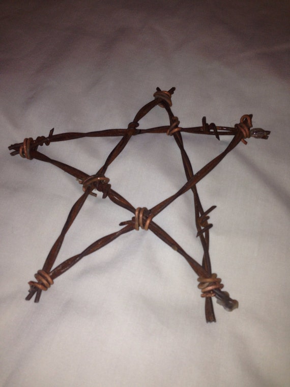 Items similar to Barbed Wire Star Christmas Tree Ornament on Etsy