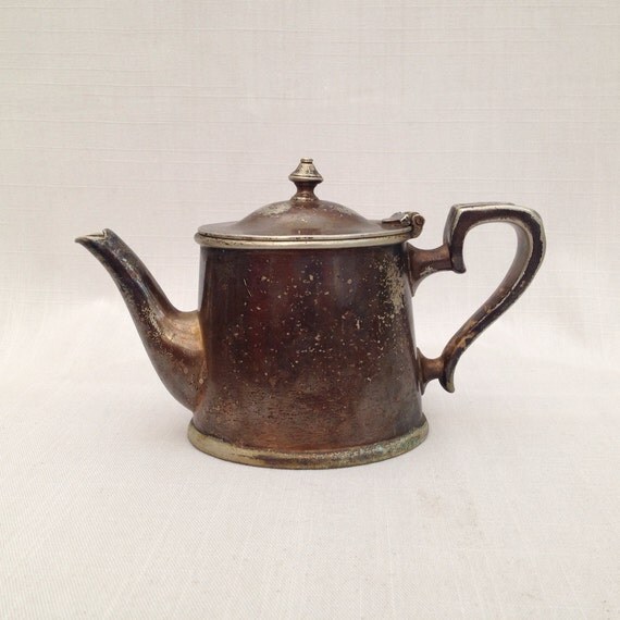 Gladwin Ltd. Antique Silver Plated Teapot J.Lyons & Co by GreenVi