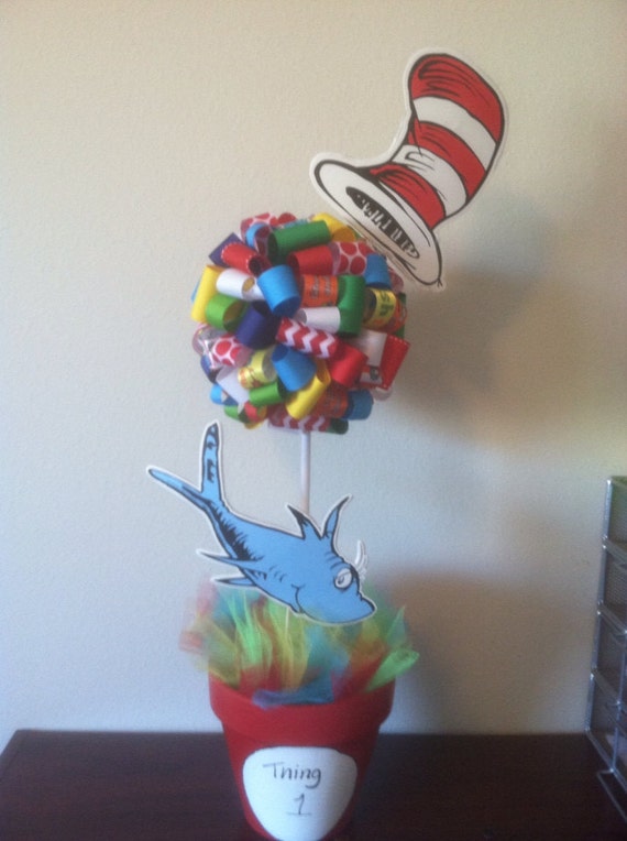 Items Similar To Dr. Seuss Thing 1 And Thing 2 Centerpieces On Etsy
