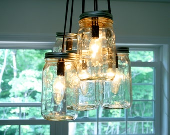 Mason Jar Chandelier
