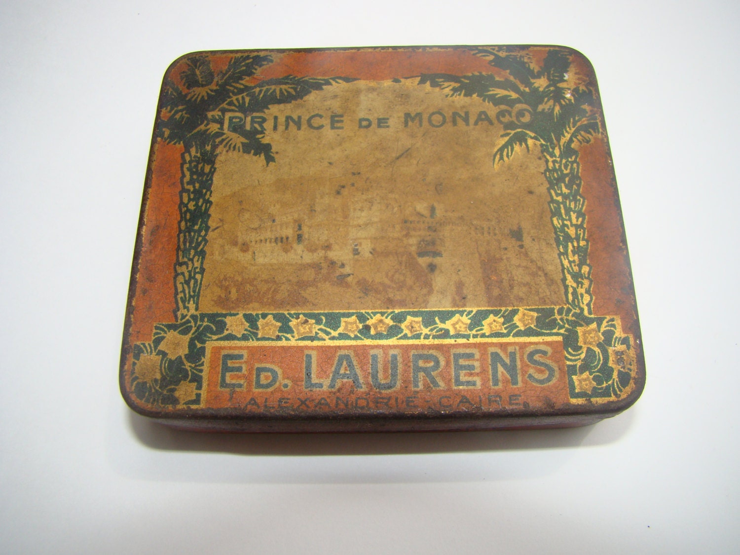 Antique Box. Vintage Cigarette Box Case from 1920s