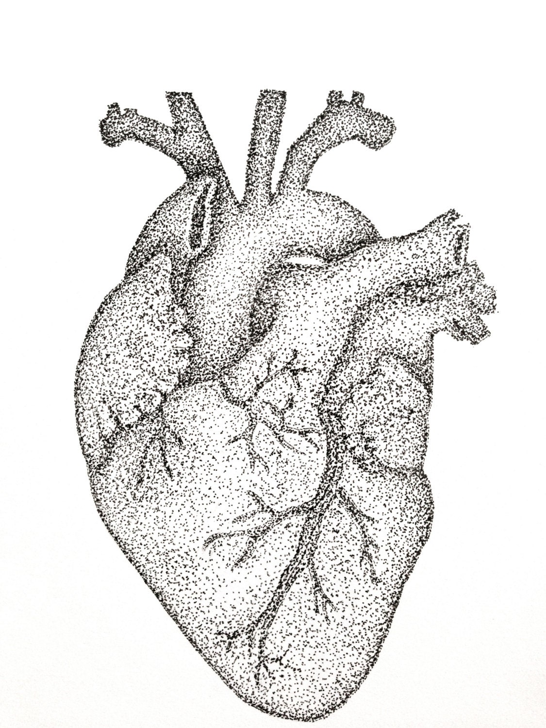 Сердце рисунок точками