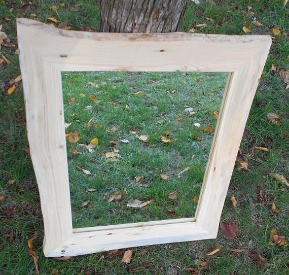Live Edge Mirror Frame Natural Edge Pine Frame Rustic