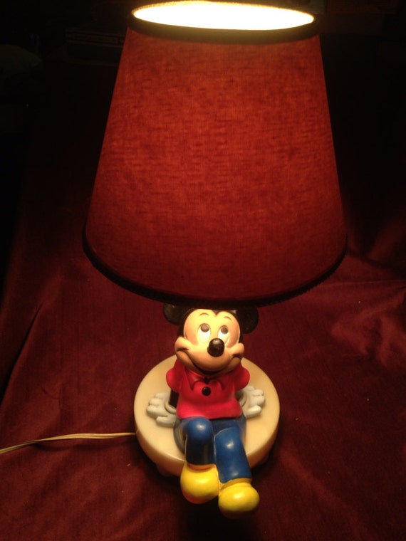 Vintage 1960s Mickey Mouse Walt Disney Lamp 3 way by RANDOMONIUMM