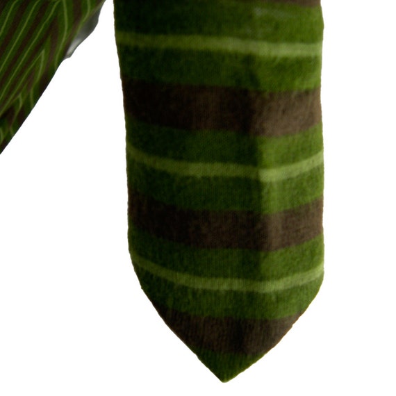 Vintage Biba Green Striped Jersey Dress 1970 by Palettelondon