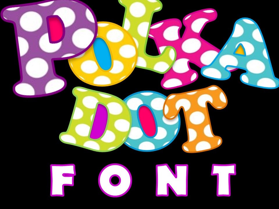 polka dot bubble letters font c