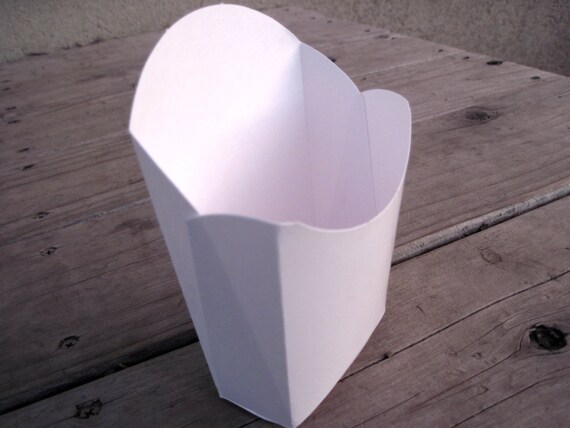 24 - White French Fry Boxes - Popcorn Box - Treat Box - Favor Box - Il_570xn