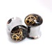 Steampunk Plugs / Tunnels - Gears In Your Ears. Made With Vintage Watch Parts. 8mm / 0 gauge. Pair. 0ga