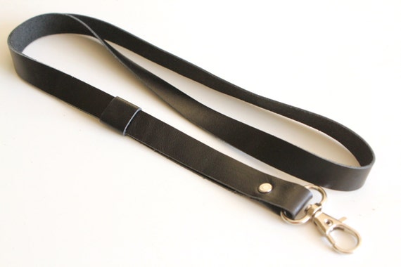 Leather lanyard id badge lanyard id badge black leather