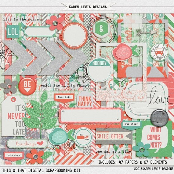 ClearanceDigital Scrapbooking Supplies This by KarenLewisDesigns