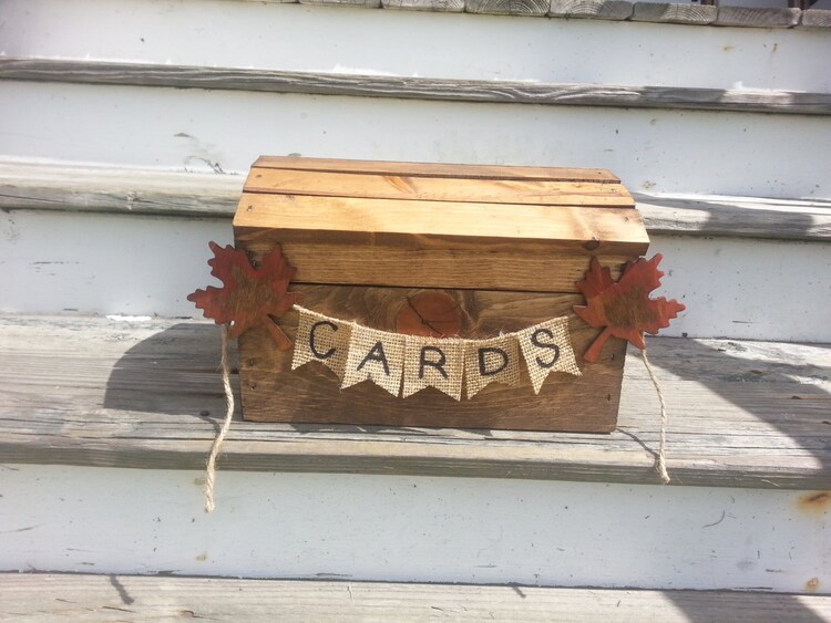 Rustic wedding card box fall wedding card box country by PineNsign