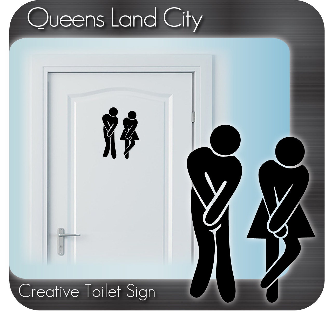 Bathroom Sign Decal creative funny bathroom toilet wc business pub club restaurant Bathroom Sign Decal creative funny bathroom toilet wc business pub club restaurant