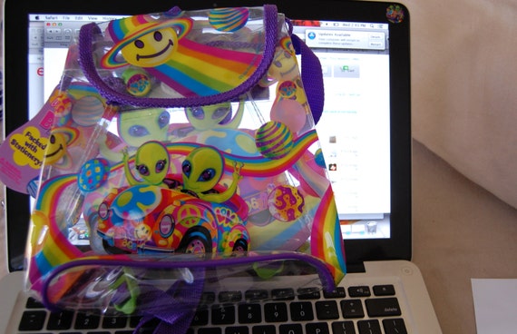 loungefly lisa frank alien backpack