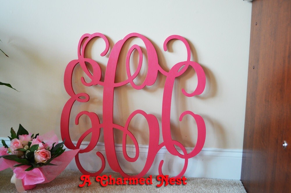 Wood Monogram Wall Decor 24 inch wooden monogram letters wood monogram wall hanging Wood Monogram Wall Decor 24 inch wooden monogram letters wood monogram wall hanging