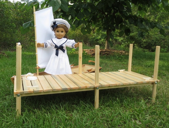 Doll BOAT and DOCK Handcrafted for 18 Inch dolls by ...