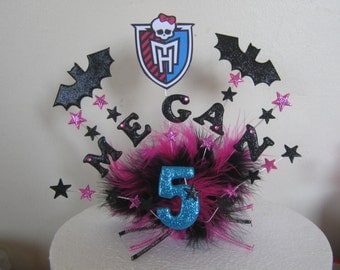 Monster high large cake topper made with your choice of name and age. Lots of characters and colours to choose from