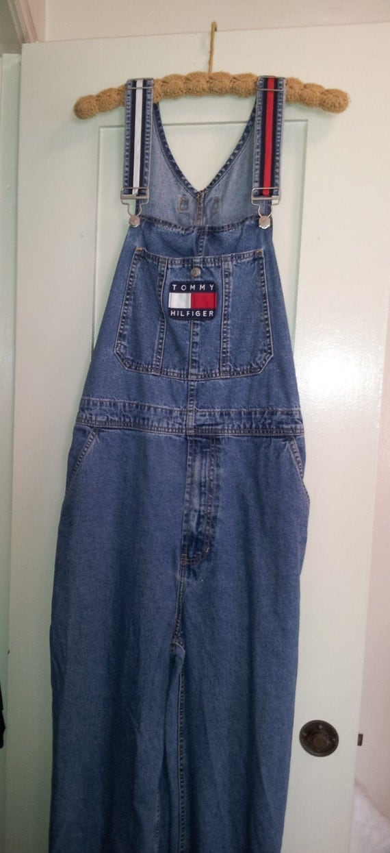 Tommy Hilfiger Oversized Overalls 90s Vintage Size Large 6909