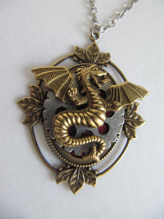 Sale Steampunk Jewelry Dragon Steampunk Woman Necklace