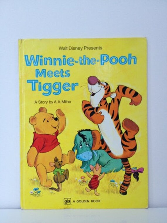 Items similar to Vintage Winnie The Pooh Meets Tigger Golden Book on Etsy