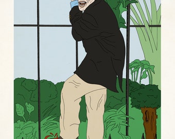 Alan Partridge print A4- "Lynn I've pierced my foot on a spiiiiiiiiiike!"