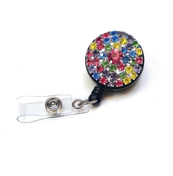Sparkles Rhinestone Retractable Badge Reel/ ID Badge Holder