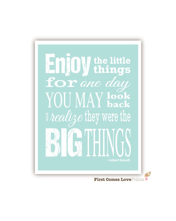 PRINTABLE Enjoy The Little Things Quote // Inspirational Wall