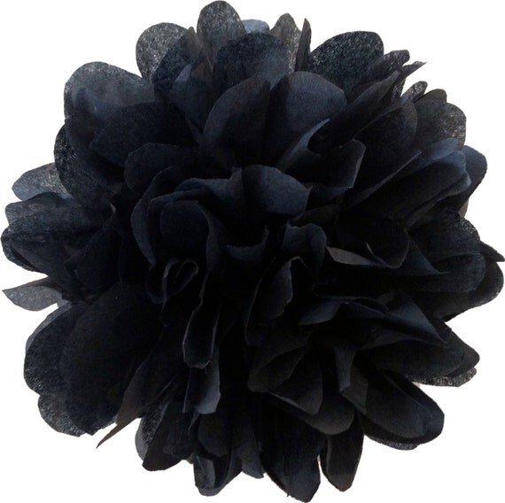 18 inch large Black pom pomparty pomsbirthday by TamsCorner