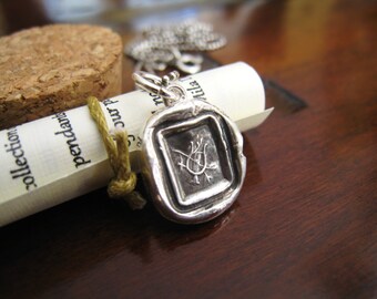 Lyre of Hermes Wax Seal Necklace