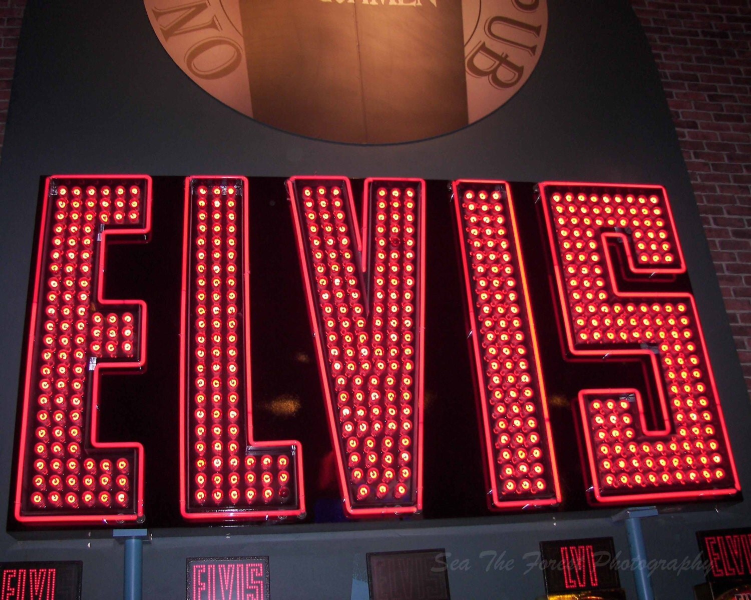 Elvis In Lights Photograph Rock N Roll Photography Presley
