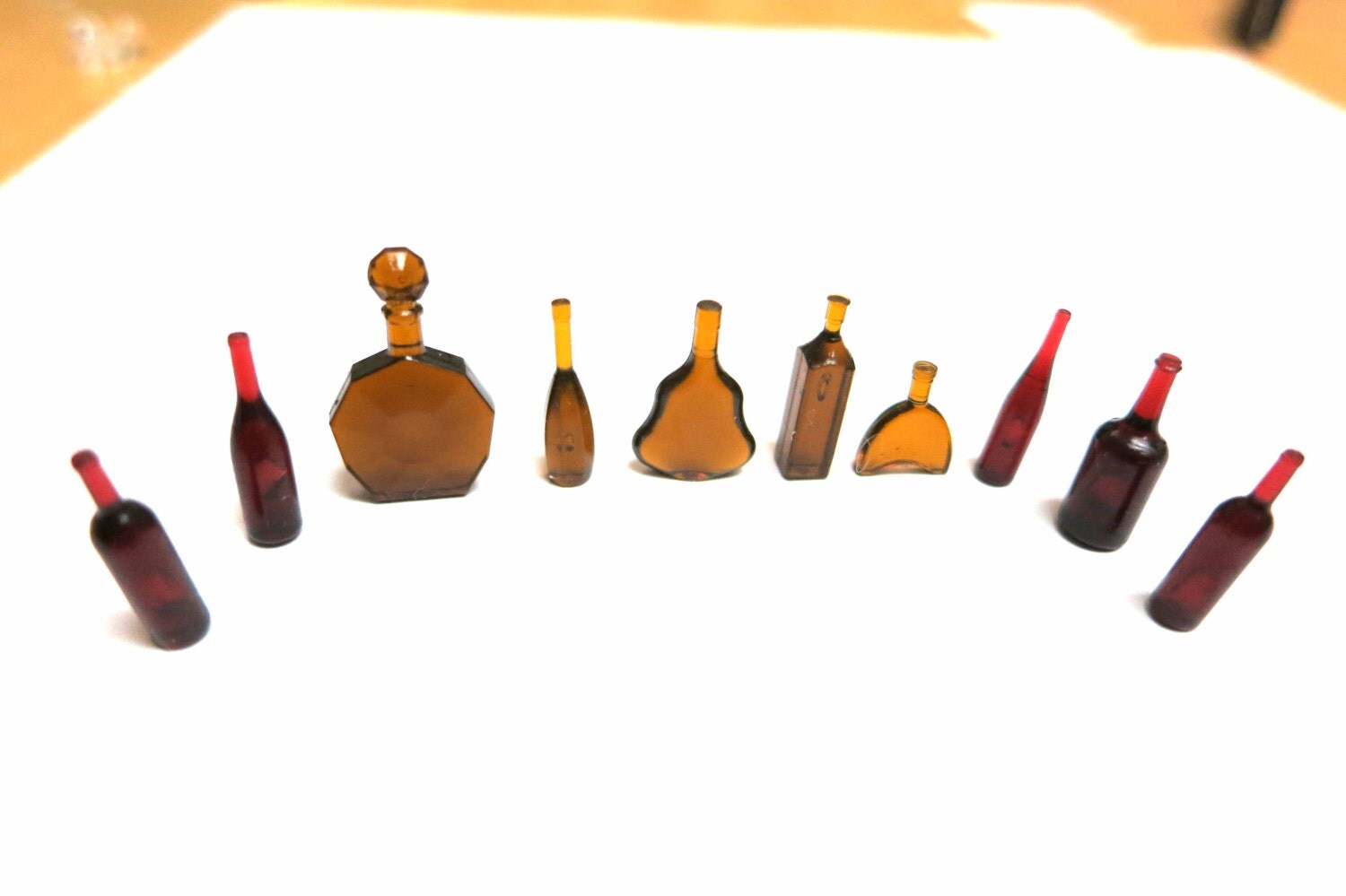 Miniature Plastic Wine Bottle 10 PCS