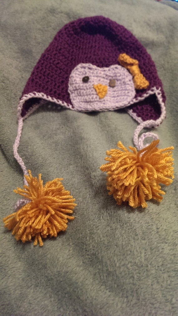 Items similar to Adult Penguin Hat - Purple on Etsy