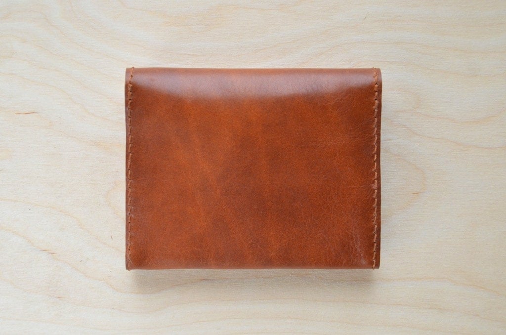 Handstitched leather wallet