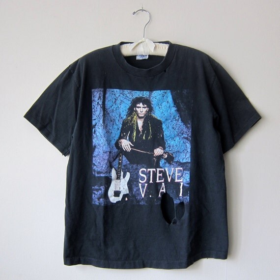 steve vai 1991 tour t shirt distressed rock heavy metal steve vai 1991 tour t shirt distressed rock heavy metal