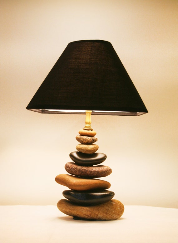 Stacked Rock Lamp from the Shores of the Great Lakes