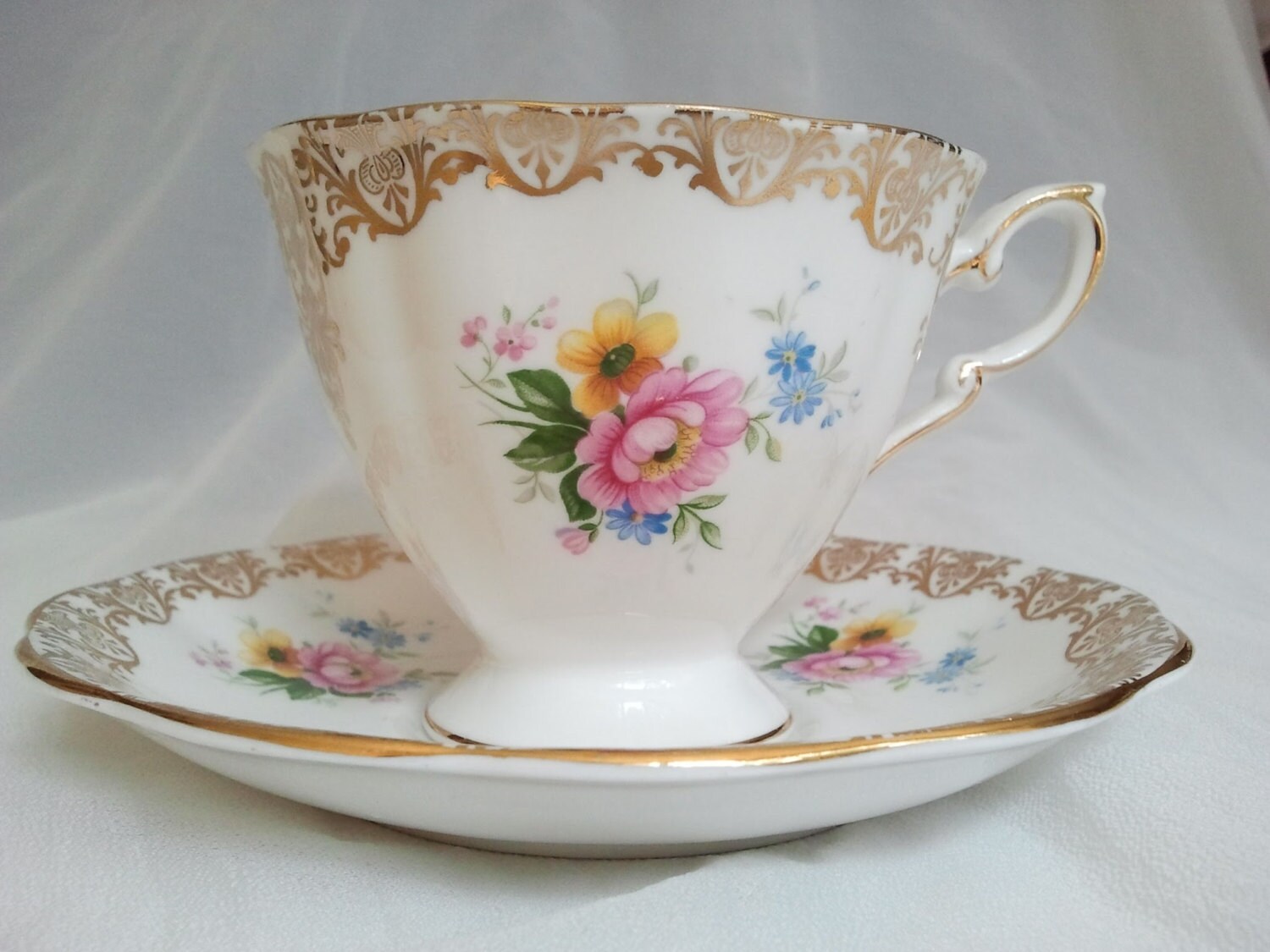 Royal Standard TEA CUP and Saucer Floral And by PerfectSurprise