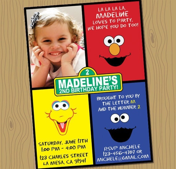 Etsy Sesame Street Invitations 6