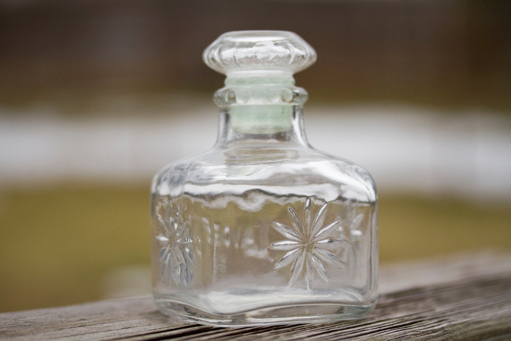 Vintage Lavoris Glass Mouthwash Bottle with Stopper
