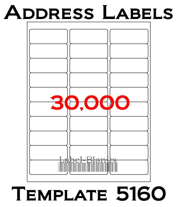 Avery template 5160 labels