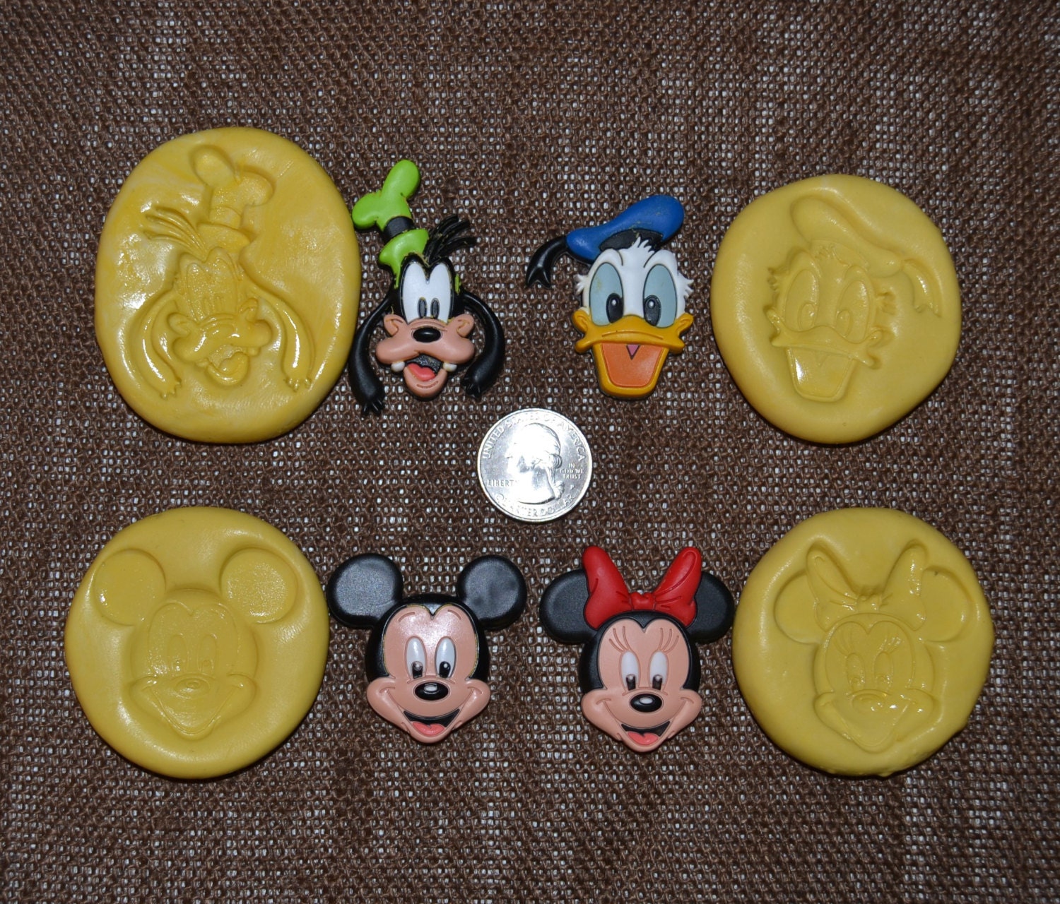 Set of Disney Silicone molds Goofy Donald Minnie & Mickey