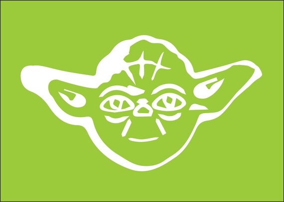 Star Wars Yoda Silhouette for Nursery/Boys Room 5x7