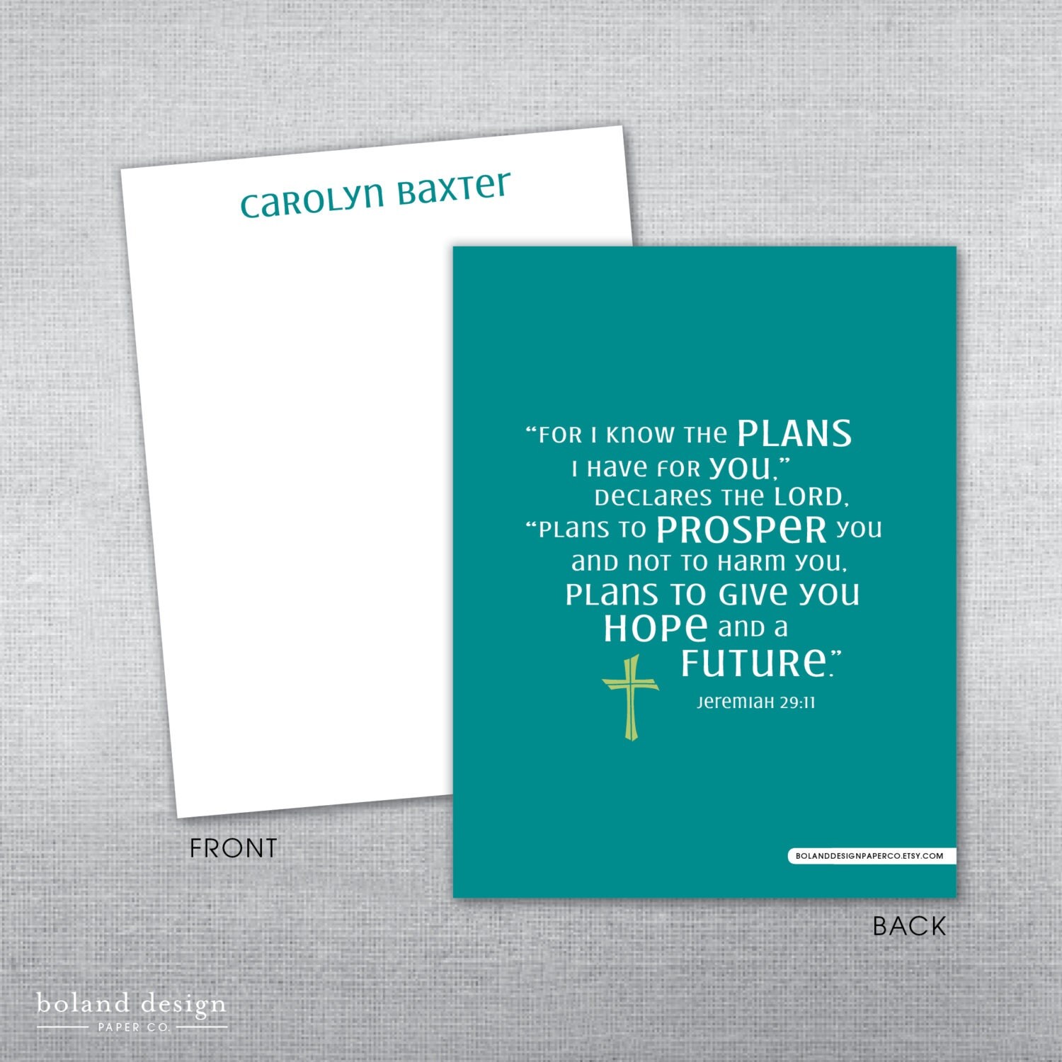 Religious stationery. Bible verse by BolandDesignPaperCo on Etsy
