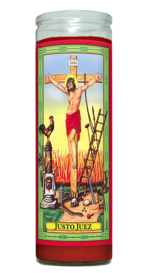 Justo Juez Religious Prayer Candle / Justo Juez Novena Vigil