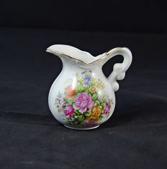 Vintage Creamer Porcelain Small Creamer Shabby chic Pitcher