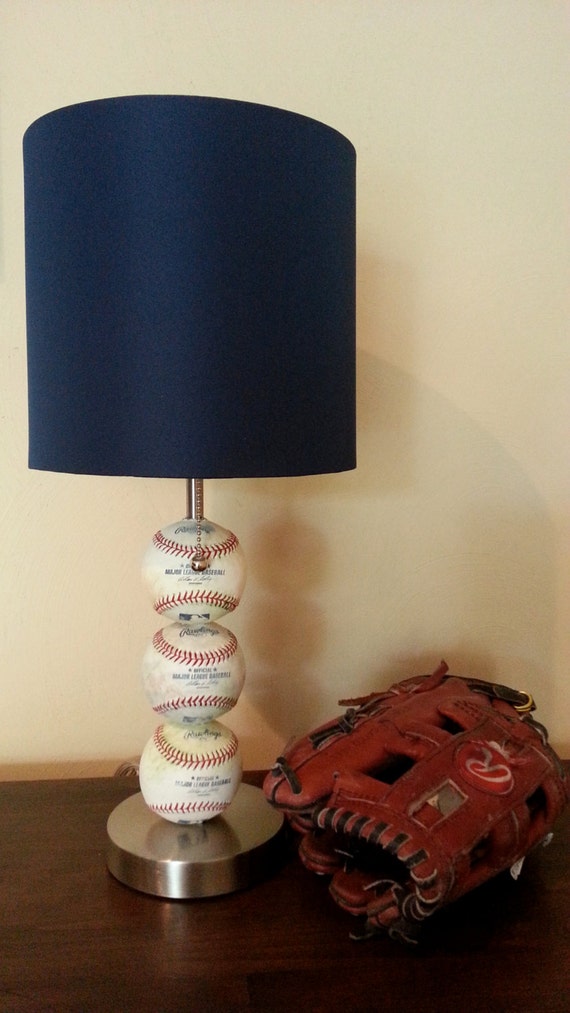 Baseball Themed Table Lamp by ChristyVsCreations on Etsy