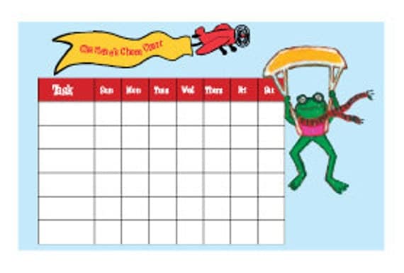 Customizable homework chart