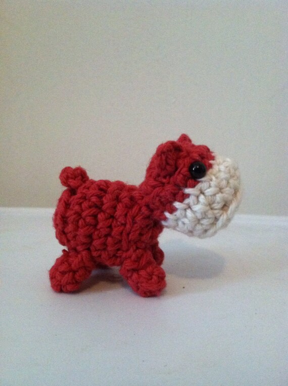 Items similar to Crocheted Pointy Ear Dog on Etsy